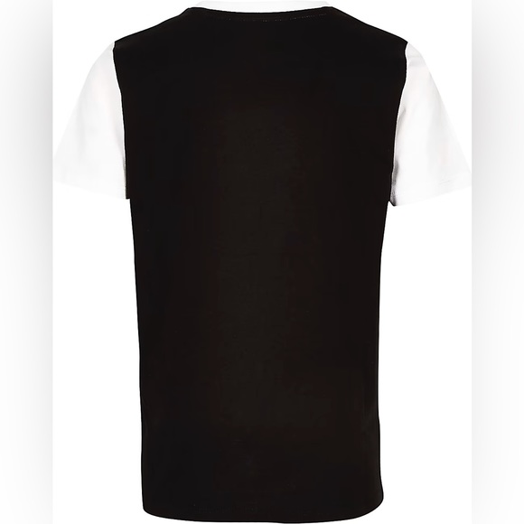 River Island BOYS WHITE LEOPARD PRINT CHEVRON T-SHIRT - Picture 2 of 3